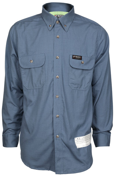 MCR Safety FR Garments Summit Brze 5.5 oz. Inhnt Shirt Med. Blu (SBS1006LT)