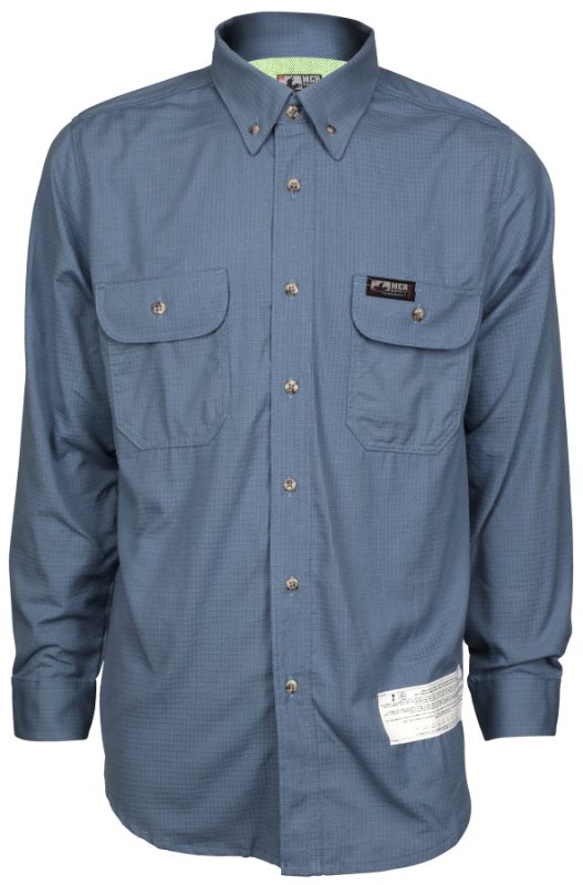 MCR Safety FR Garments Summit Brze 5.5 oz. Inhnt Shirt Med. Blu (SBS1006M)