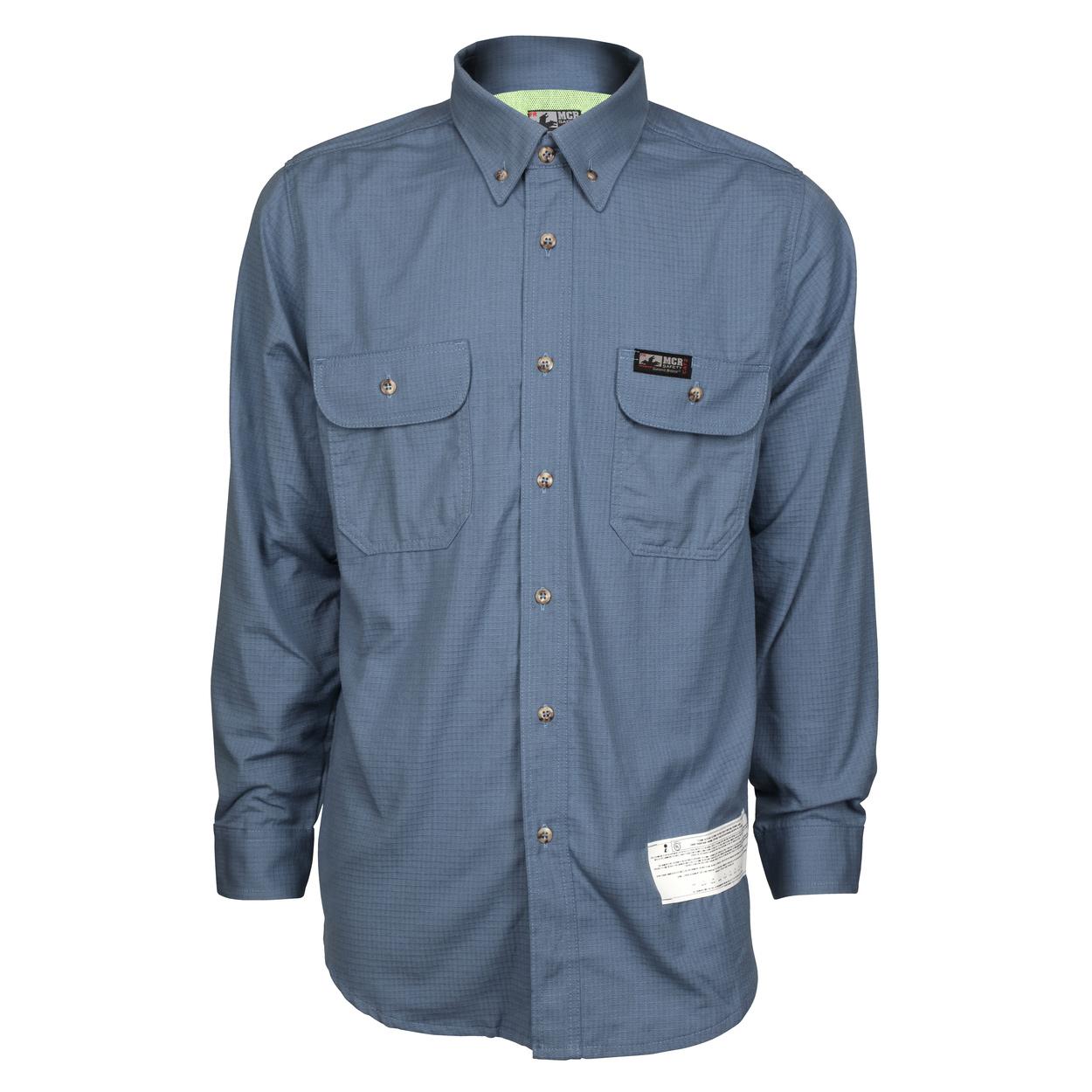 MCR Safety FR Garments Summit Brze 5.5 oz. Inhnt Shirt Med. Blu (SBS1006X2T)