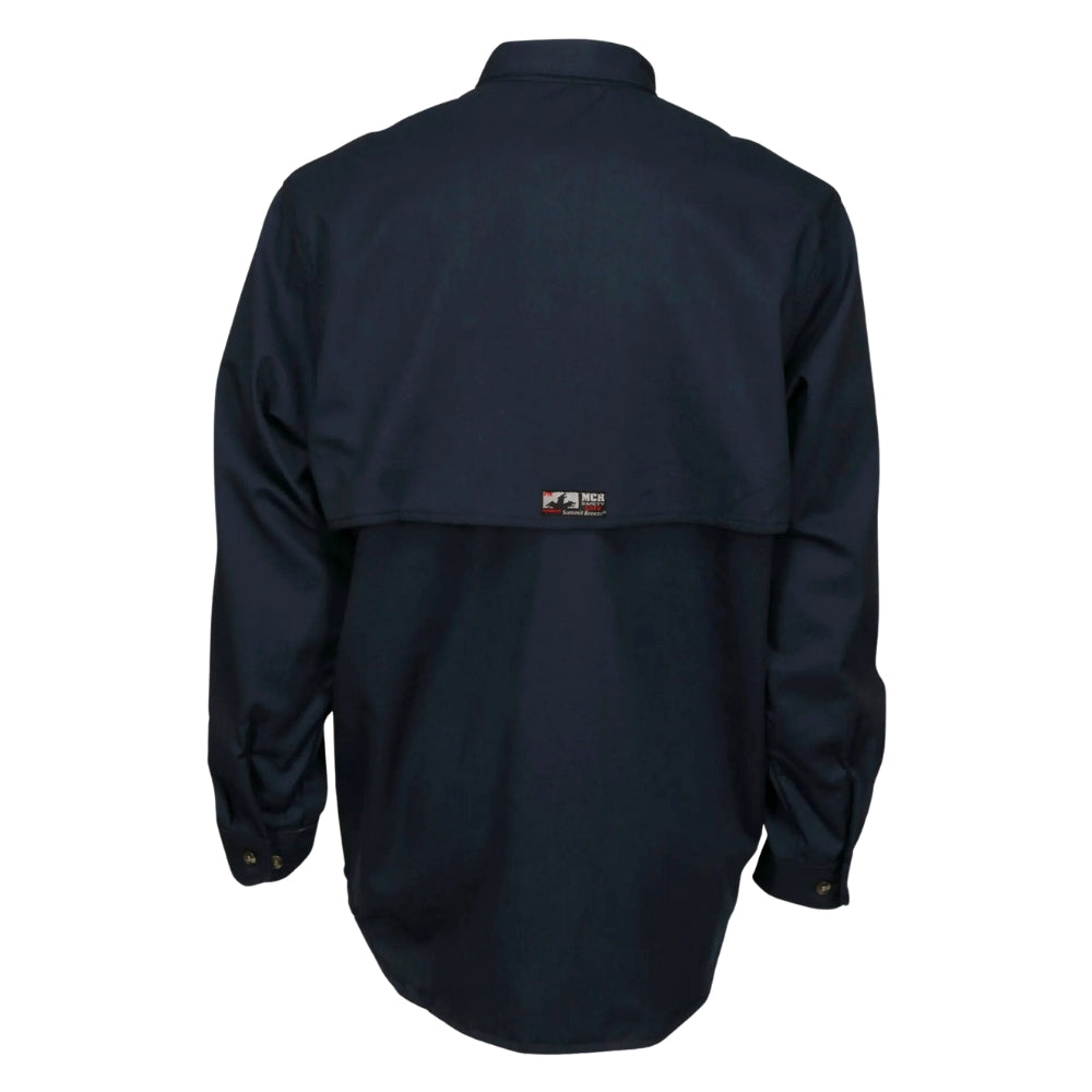 MCR Safety FR Garments Summit Breeze Shirt 7.0 oz. Cotton Navy (SBS2002X5)