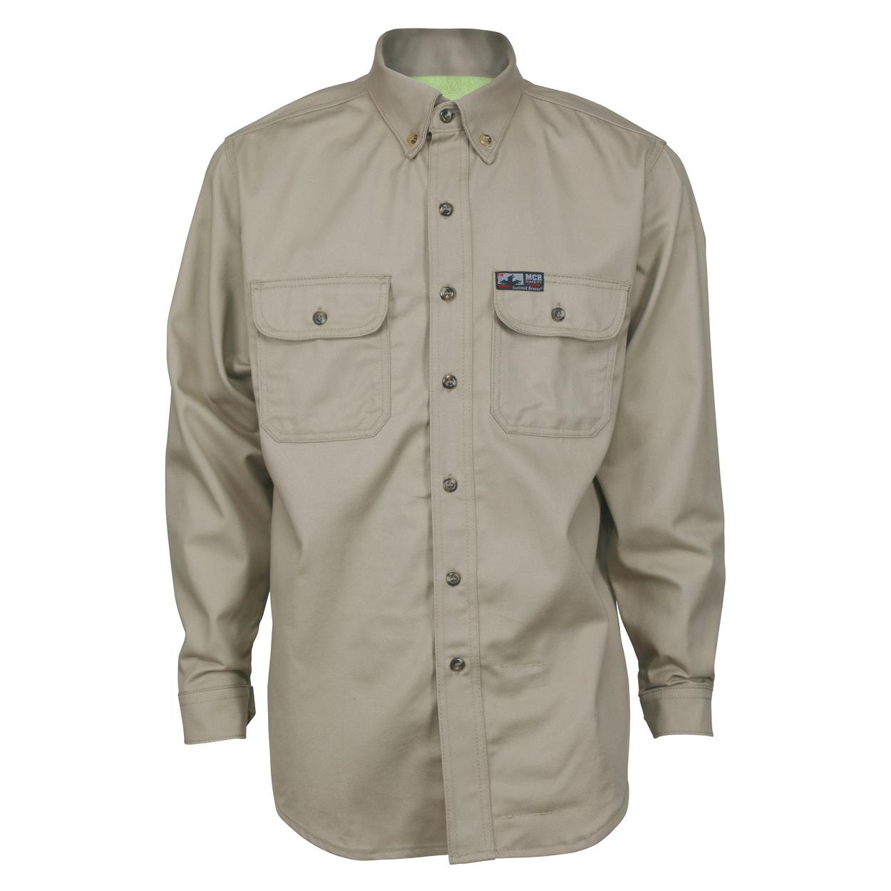 MCR Safety FR Garments Summit Breeze Shirt 7.0 oz. Cotton Tan X (SBS2003XLT)