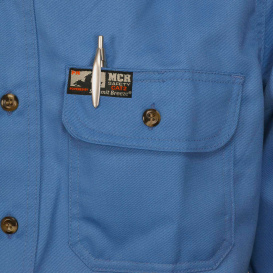 MCR Safety FR Garments Summit Breeze Shrt Med. Blu 7 oz. Cotton (SBS2006X4T)