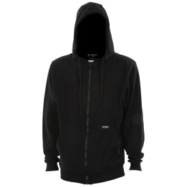 MCR Safety FR Garments FR Zip Hooded Sweatshirt Black X2 (SS1BKX2)