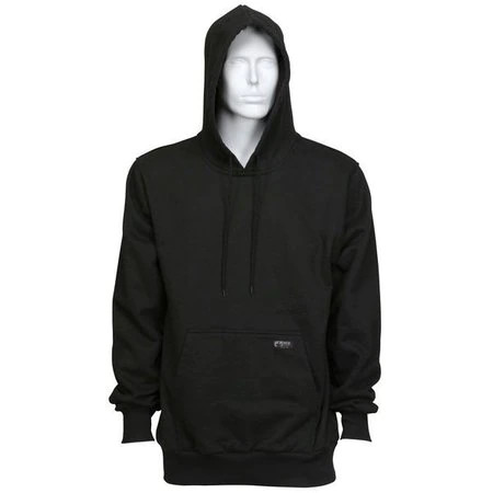 MCR Safety FR Garments FR Hooded Sweatshirt Pullover Black X4 (SS2BKX4)
