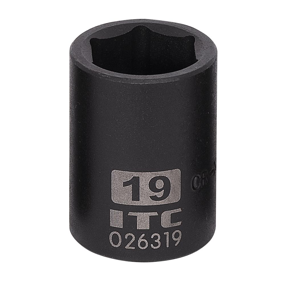 1/2" DR x 19 mm Impact Socket – 6 Point