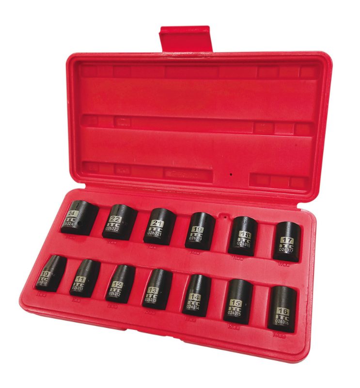 1/2" Drive 13PC Metric Impact Socket Set
