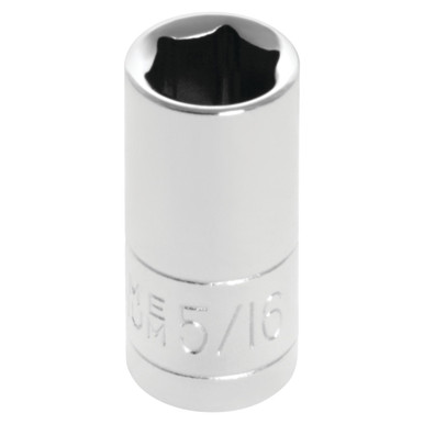 1/4" DR x 5/16" Regular Chrome Socket – 6 Point