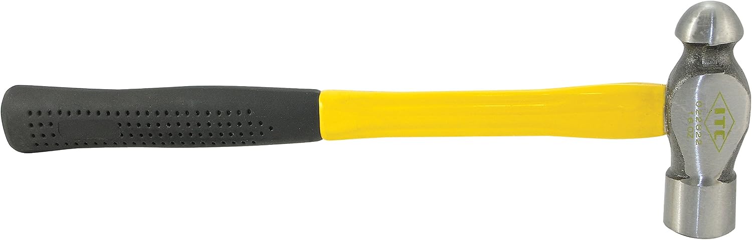 Ball Pein Hammer – Fiberglass Handle – 1 lb Head Yellow