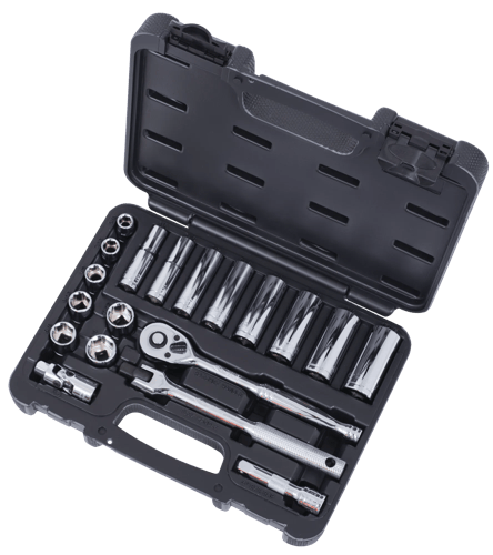 3/8" Drive SAE Socket Set – 20 pc