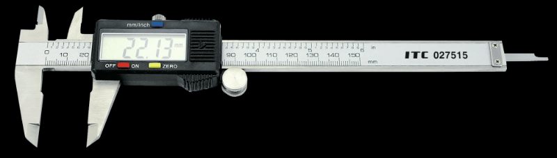 6" Digital Caliper – SAE (mm) & Metric (in) – Range 0-150 mm & 0-6"