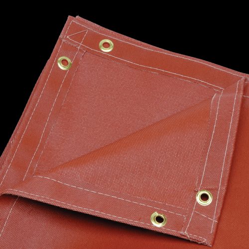 32 oz Silicone-Coated Fibreglass Welding Blanket – Dark Red – 6' x 6'