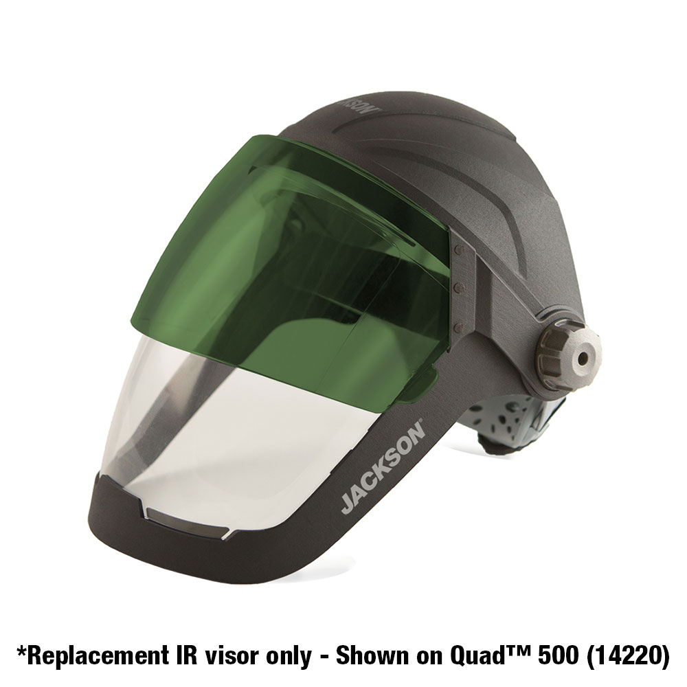 Quad™ 500 Series Replacement Visor – 4-3/8"X9-1/4" Window – Shade 8 IR