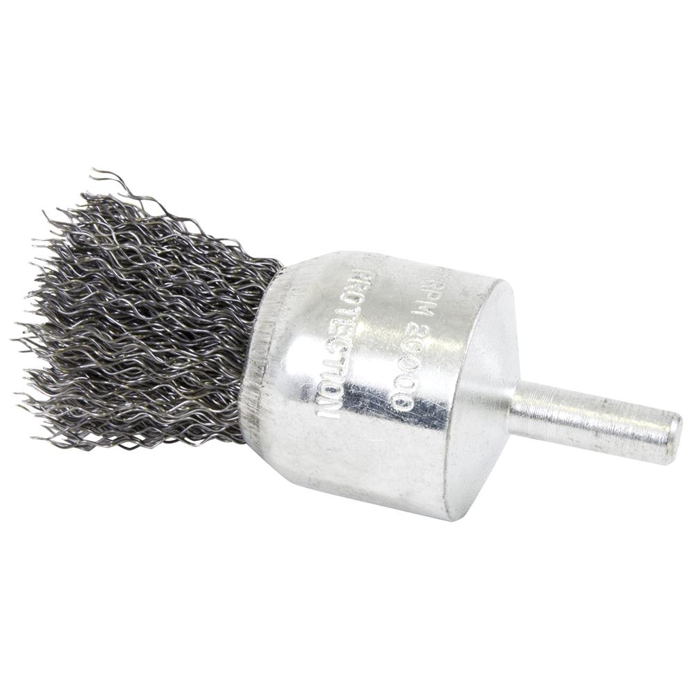 Shaft Mounted Crimped End Brush – 1 x 1/4"