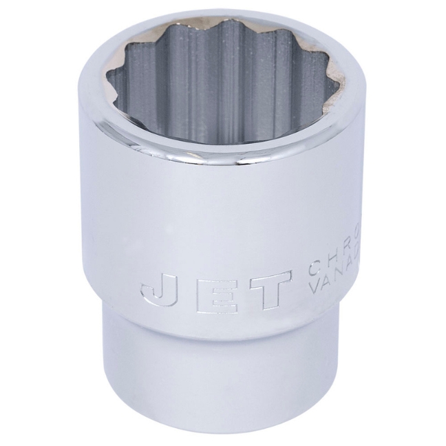 1" DR x 2-1/8" Regular Chrome Socket – 12 pt.