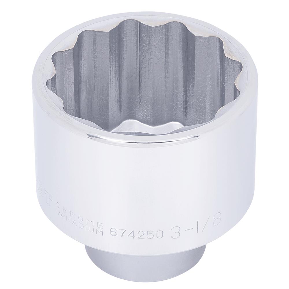 1" DR x 3" Regular Chrome Socket – 12 pt.