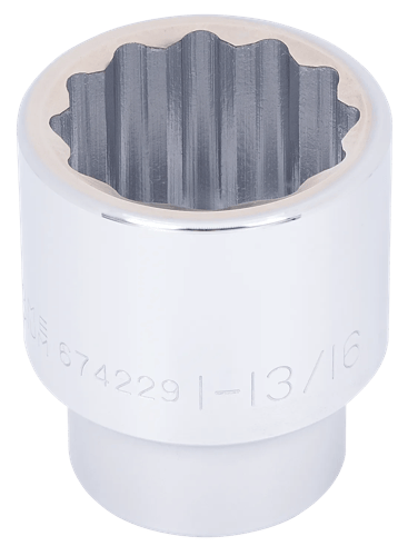 1" DR x 60 mm Regular Chrome Socket – 12 pt.