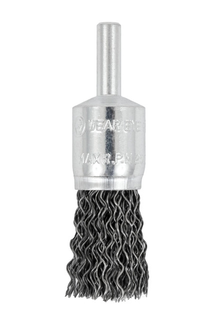 Shaft Mounted Crimped End Brush – 1/2 x 1/4"