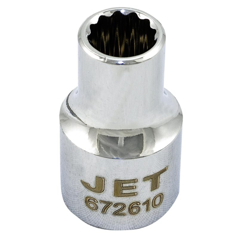 1/2" DR x 1" Regular Chrome Socket – 12 pt.