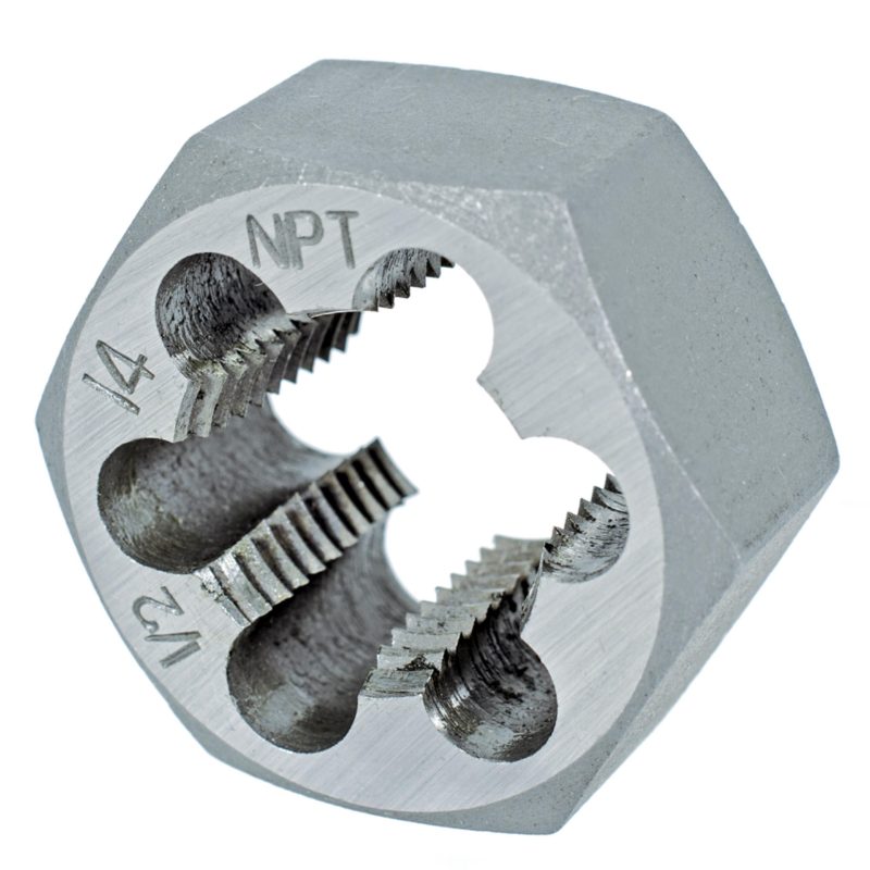 1/2"-14NPT Alloy Hex Die – 1" Hex