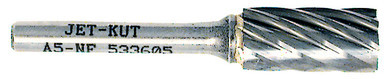 1/4" JET-KUT® Cylindrical Shape Bur – For Aluminum/Non-ferrous Materials