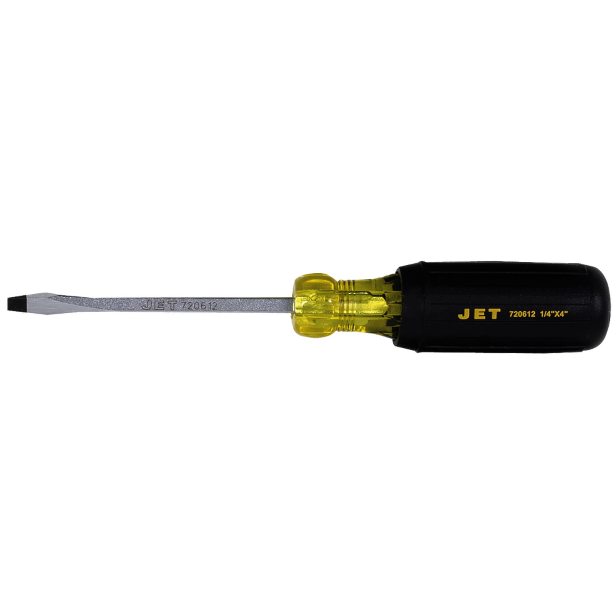 Slot Square Shank Cushion Grip Screwdriver – 1/4" x 4"