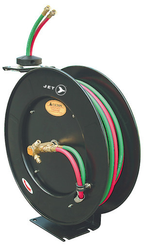 1/4" x 50' Retractable Oxy-Acetylene Hose Reel – Heavy Duty