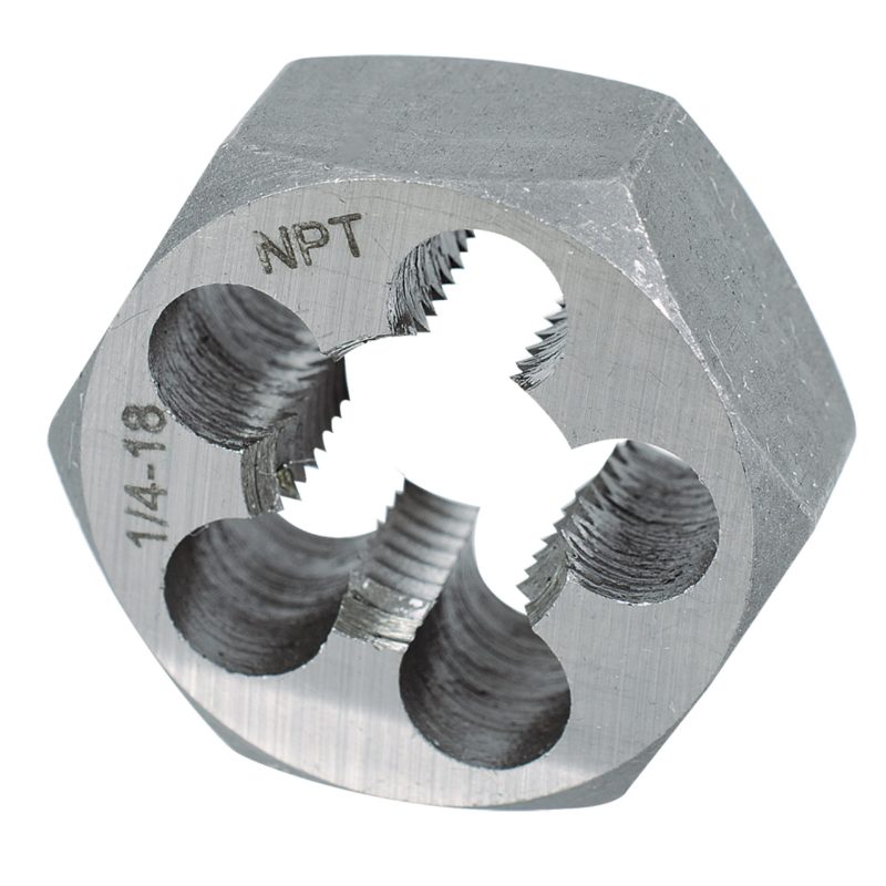 1/4"-18NPT Alloy Hex Die – 1" Hex