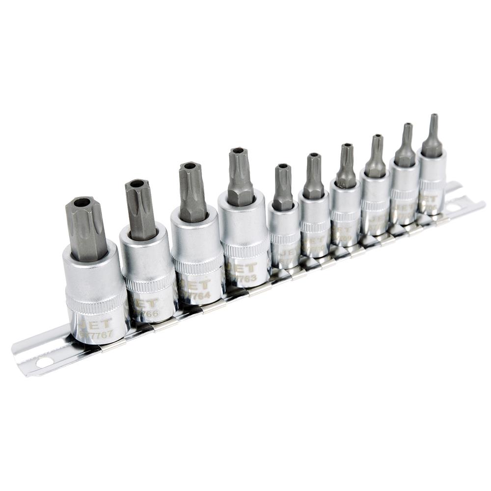1/4" & 3/8" DR Tamperproof Torx® Bit Socket Set – 10 pc