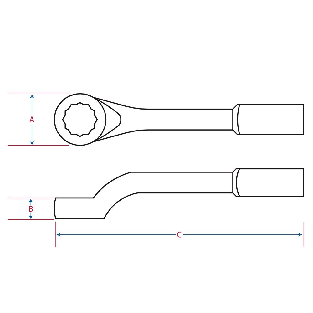 1-13/16" Offset Striking Wrench