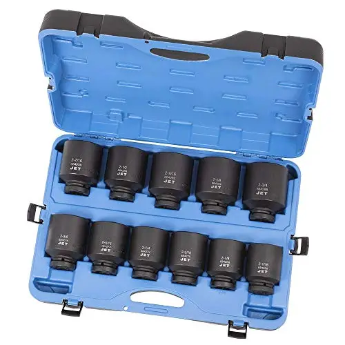 1" DR Deep SAE Impact Socket Set – 6 pt. – 11 pc