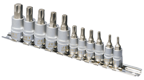 1/4" & 3/8" DR Non-Tamperproof Torx® Bit Socket Set – 11 pc