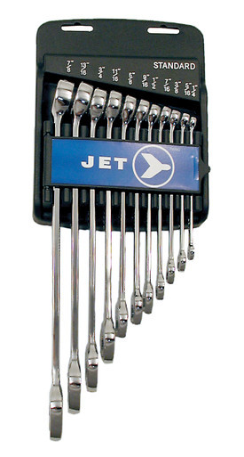 Long Fully Polished Combination Wrench Set – SAE – 11 pc