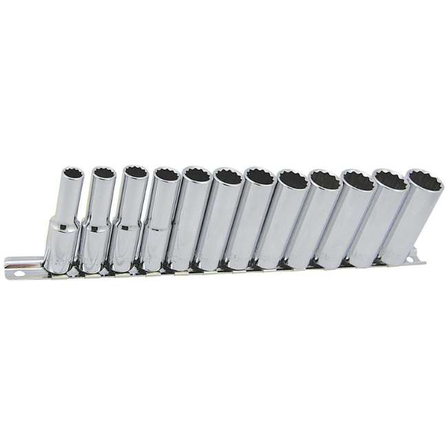 3/8" DR Deep Metric Socket Set – 12 pt. – 12 pc