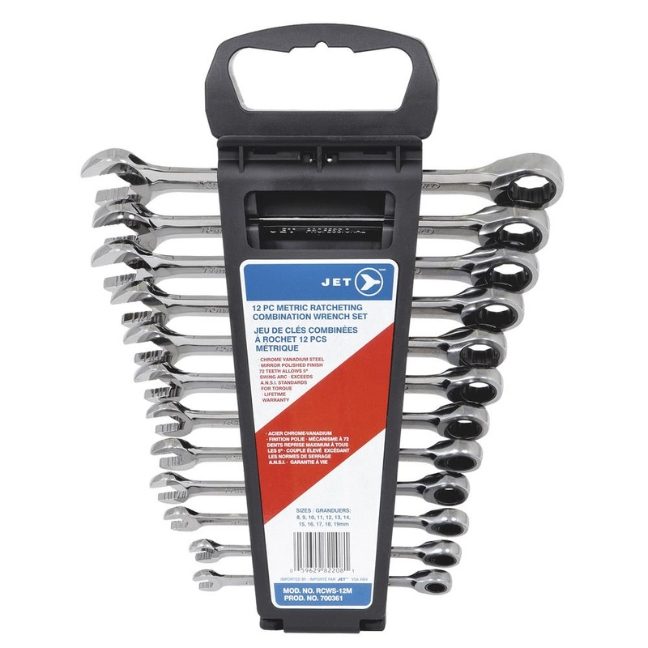 Metric Ratcheting Combination Wrench Set – 12 pc