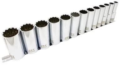 1/2" DR Deep SAE Socket Set – 12 pt. – 13 pc