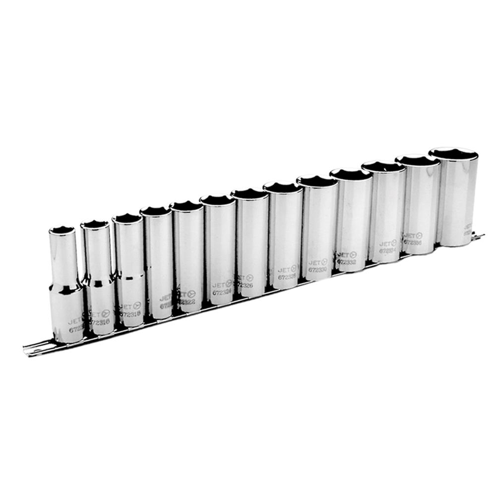 13 PC 1/2" DR Deep SAE Socket Set – 6 Point