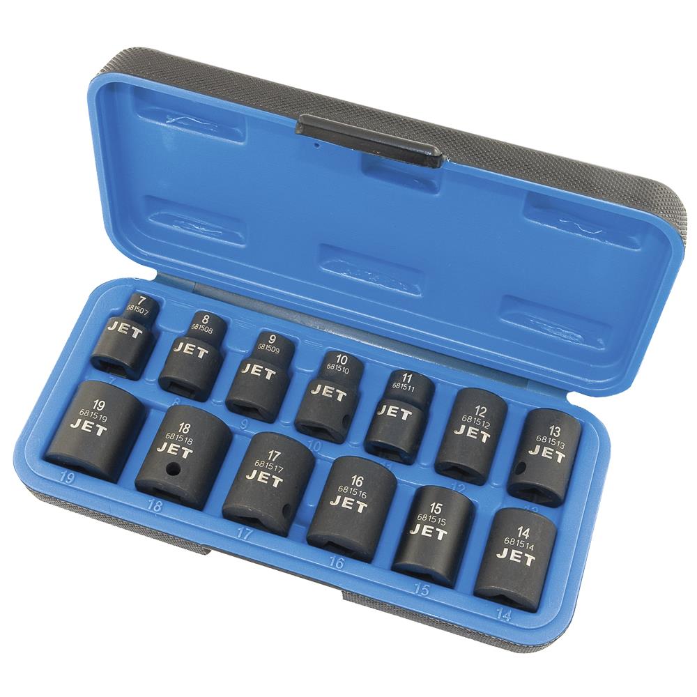 3/8" DR Deep Metric Impact Socket Set – 6 pt. – 13 pc
