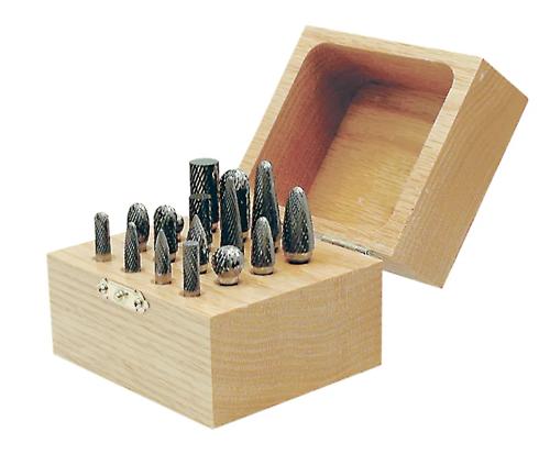 JET-KUT® Carbide Bur Set in Wooden Box – 16 pc