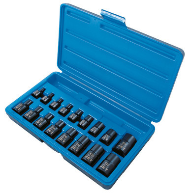 17 PC 3/8" & 1/2" DR External TORX® Impact Socket Set