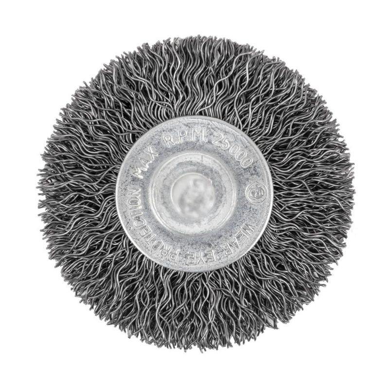 2" x 1/4" Shaft Mounted Crimped Radial Brush SST