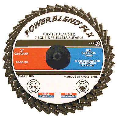 2" Z120 POWERBLEND FLX Roll-on Flap Disc – Type R Mount
