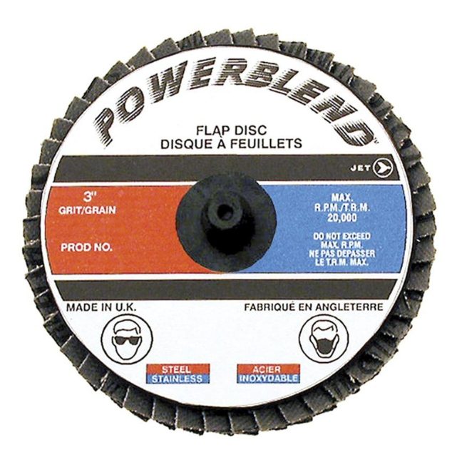 2" Z60 POWERBLEND Roll-on Flap Disc – Type R Mount