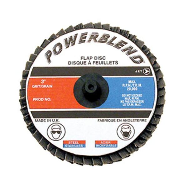 2" Z80 POWERBLEND FLX Roll-on Flap Disc – Type R Mount