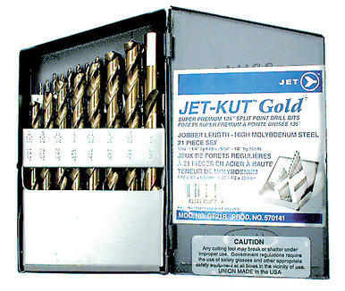 JET-KUT® GOLD Super Premium Drill Bit Set – 21 pc