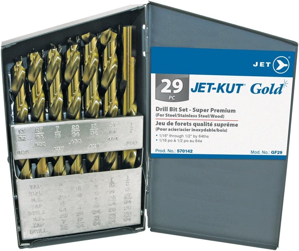 JET-KUT® GOLD Drill Bit Set – Super Premium – 29 pc