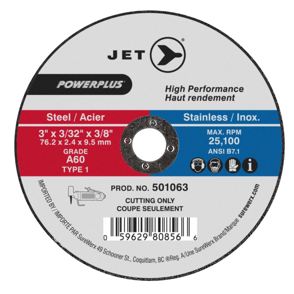 3 x 1/32 x 3/8 A60 POWERPLUS T1 Cut-Off Wheel