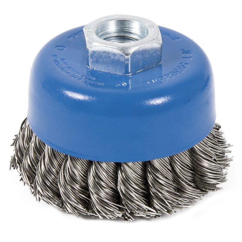 3 x 5/8-11 NC Stainless Steel Knot Twisted Cup Brush