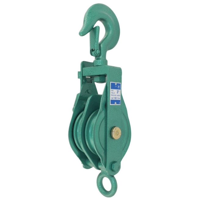 3" Double Sheave Snatch Block – 1/2T