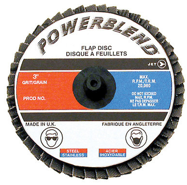 3" Z120 Powerblend FLX Roll-on Flap Disc – Type R Mount