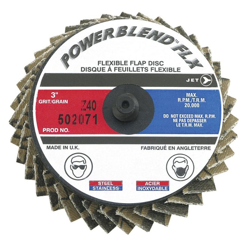 3" Z40 Powerblend FLX Roll-on Flap Disc – Type R Mount